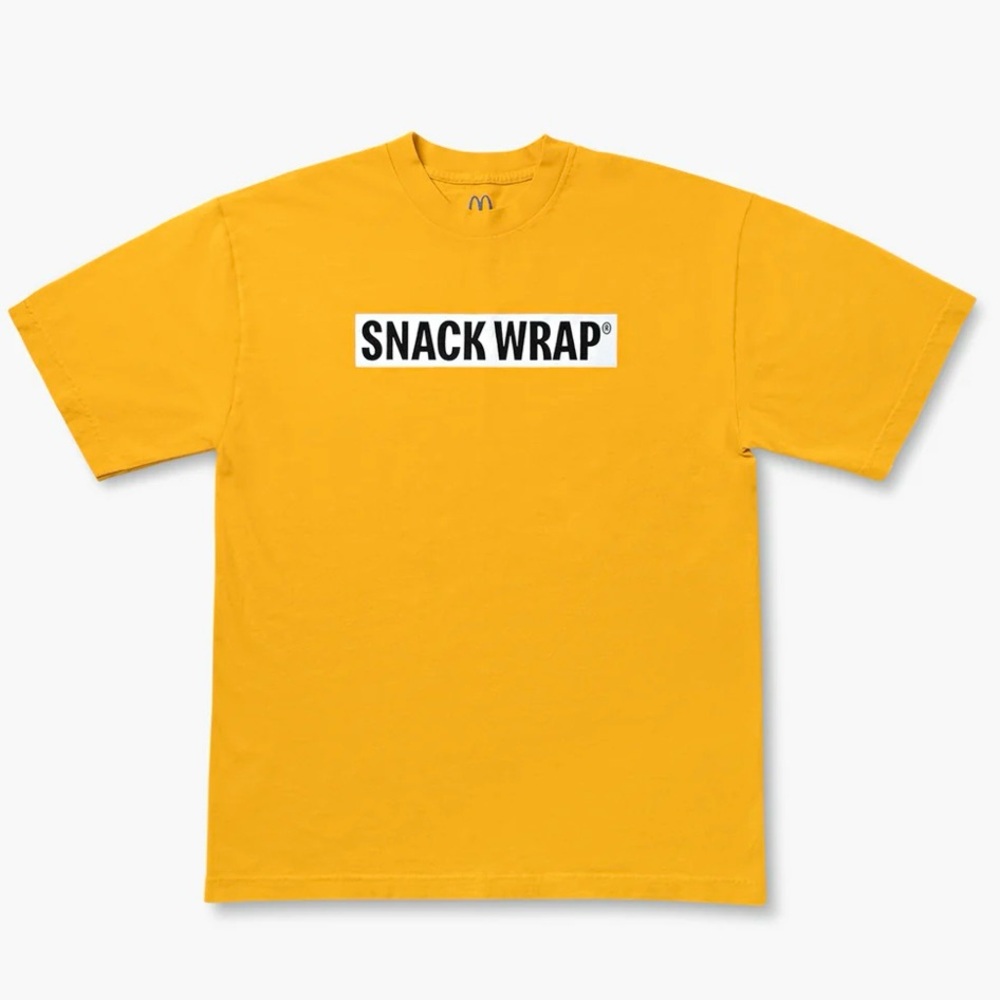 McDonald’s Snack Wrap Yellow T-Shirt Size Medium NEW